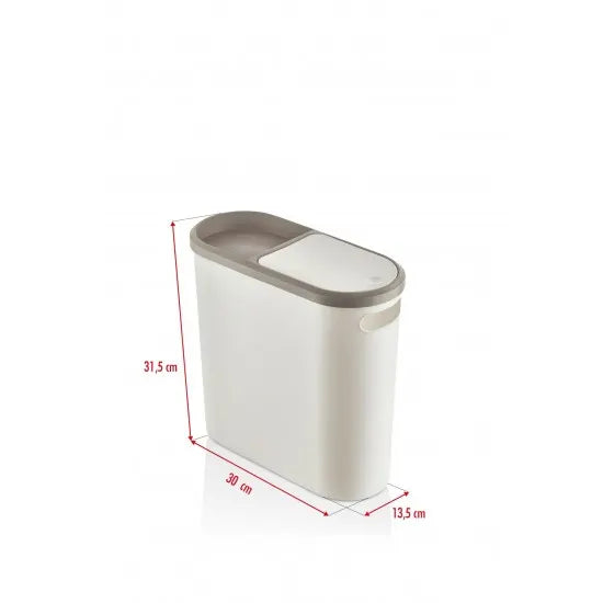 Beyaz Kapaklı WC Kağıtlıklı Çöp Kovası & Ofis Çöp Kovası 10 Lt