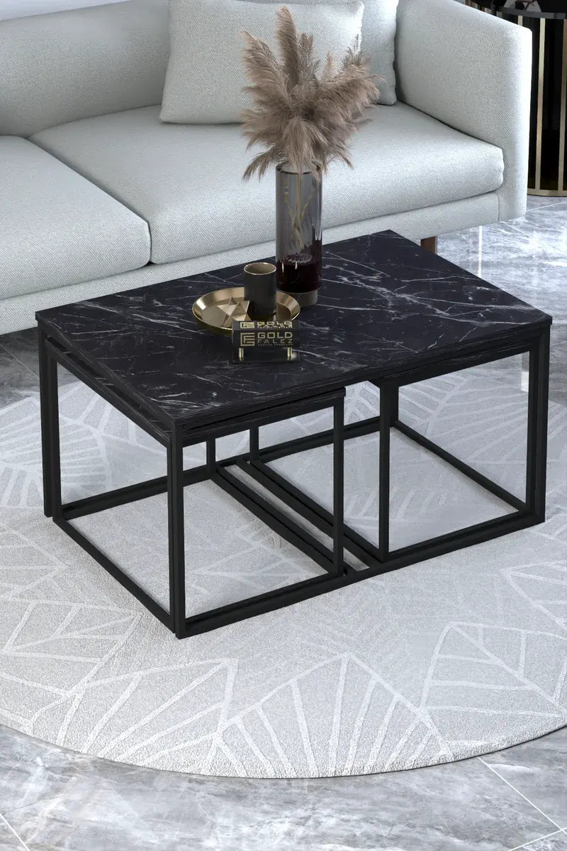 Orta Sehpa Ve Zigon Yan Sehpa Flora Set Bendir