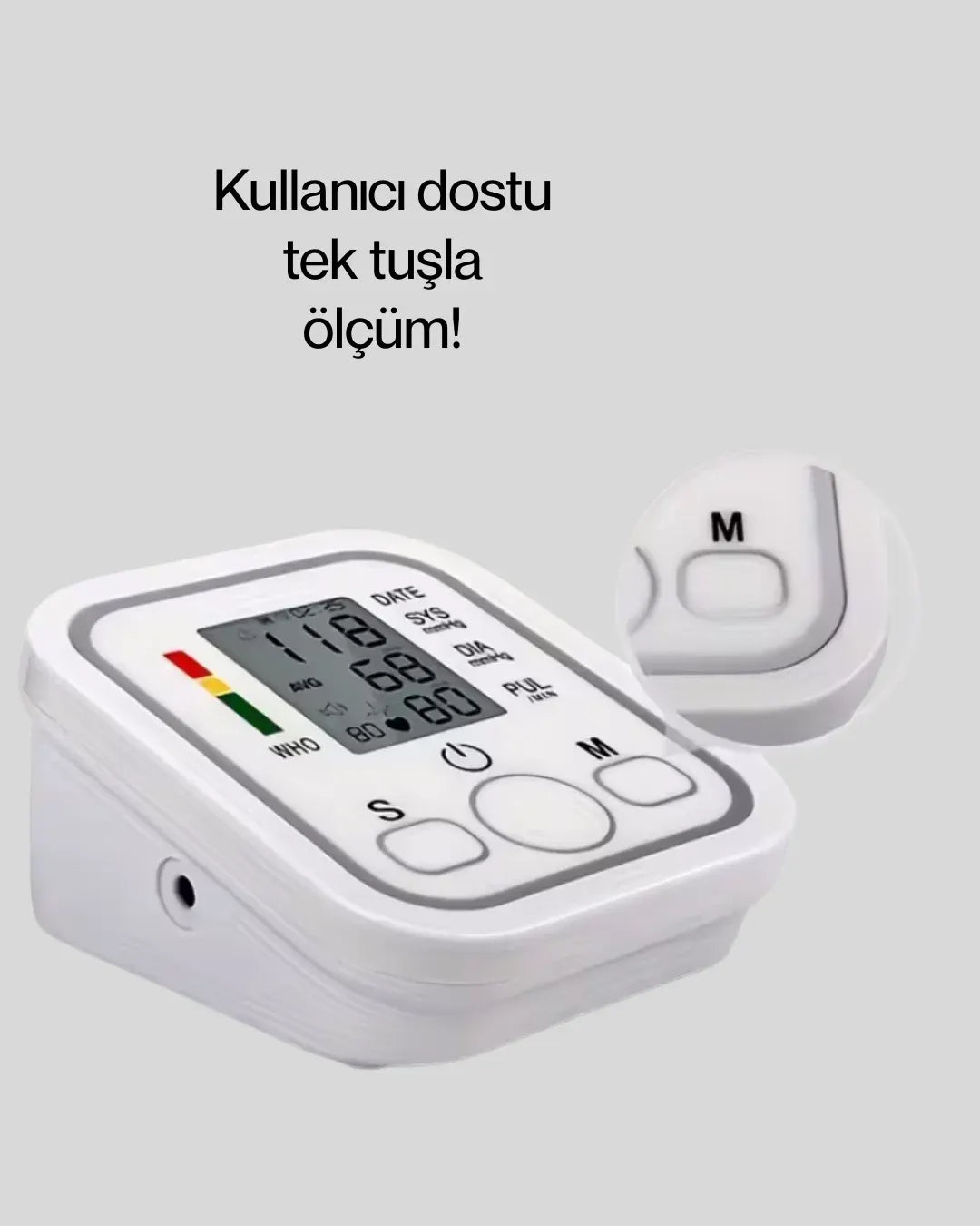 2 Kullanıcı Hafızalı USB Uyumlu Tansiyon Ölçer