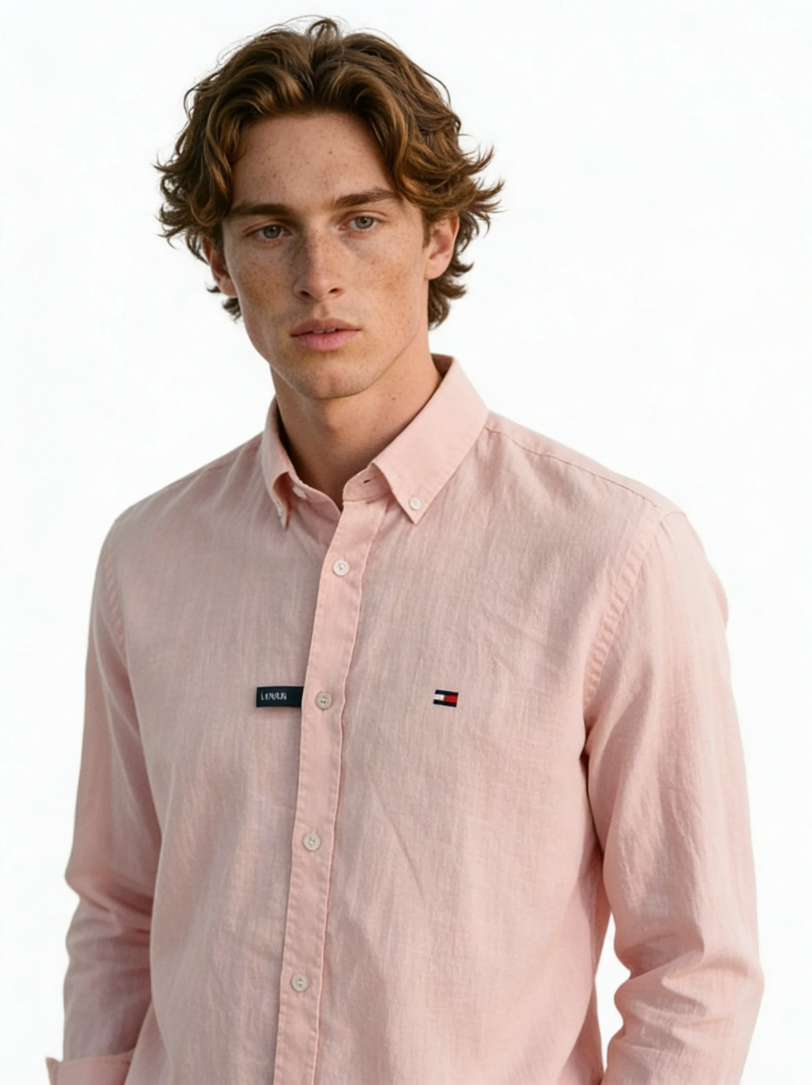 Erkek Premium %100 Linen (Keten) Regular Fit Yaka Düğmeli Gömlek